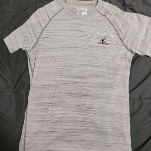 Adidas Gray Short Sleeve Tee with Crew Neck
